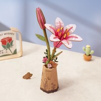 Rowood Pink Lily Wooden Bloom Craft Kit