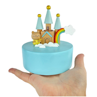 Rainbow Castle Wooden Music Box main image