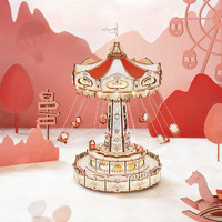 ROKR Amusement Park Swing Ride DIY Music Box Kit main image