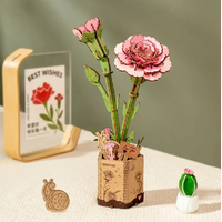 Rowood Pink Carnation Wooden Bloom Craft Kit main image