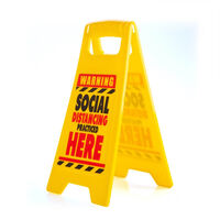 Social Distancing Practiced Here Desk Warning Sign