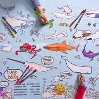 Colour and Learn Under the Sea Tablecloth main image