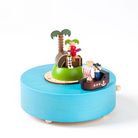 Treasure Island Moving Wooden Musical Box main image