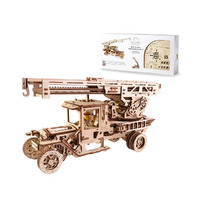 UGears Fire Truck Wooden Model Kit main image