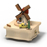 Windmill Farm Wooden Music Box main image