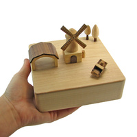 Windmill Moving Wooden Musical Box main image