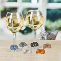 Wine Lives Kitty Wine Markers main image
