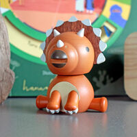 Wooden Triceratops Bobbler main image