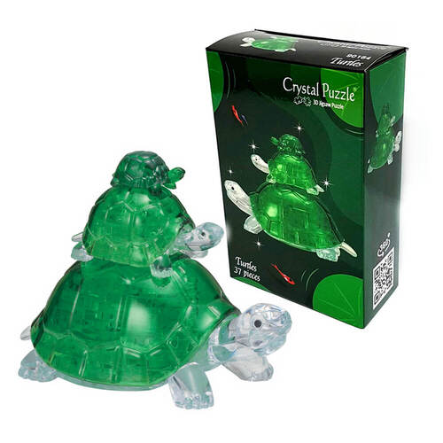 3D Turtles Crystal Puzzle