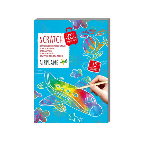 Airplane Mini Scratch Book