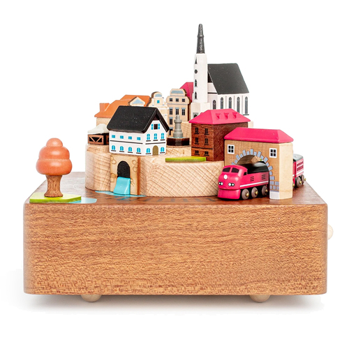 Autumn Train Wooden Music Box
