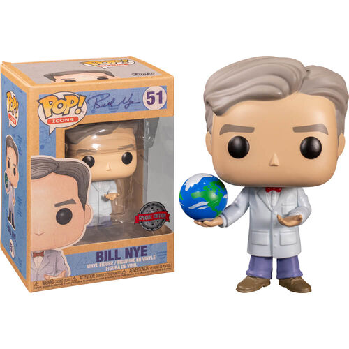 Bill Nye with Globe US Exclusive Pop Vinyl Figure
