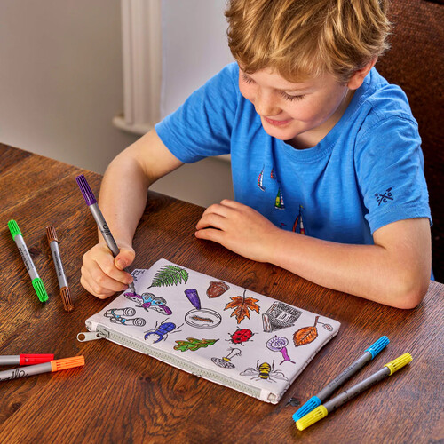 Colour and Learn Woodland Pencil Case