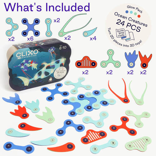 Clixo Ocean Creatures Pack 24pcs
