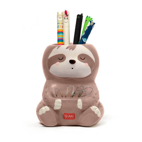 Desk Friends Ceramic Pen Holder Sloth