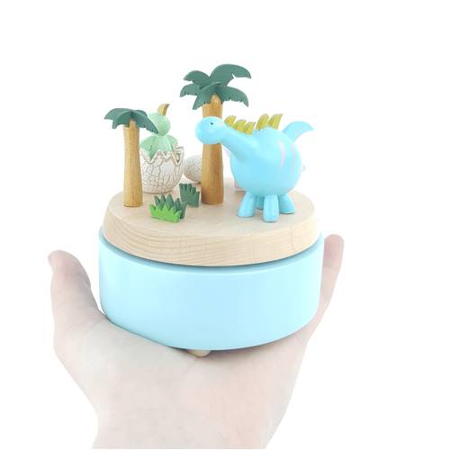 Dinosaur Paradise Wooden Music Box