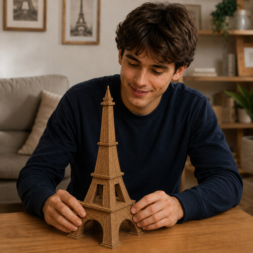Eiffel Tower 3D Cardboard Puzzle