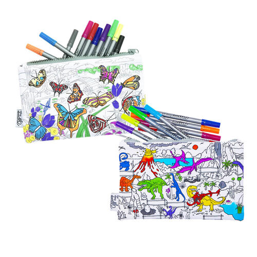 Colour and Learn Pencil Case 2 Pack
