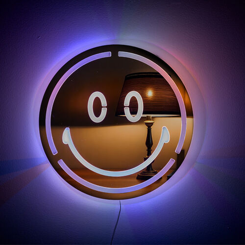 Happy Face LED Wall Mirror