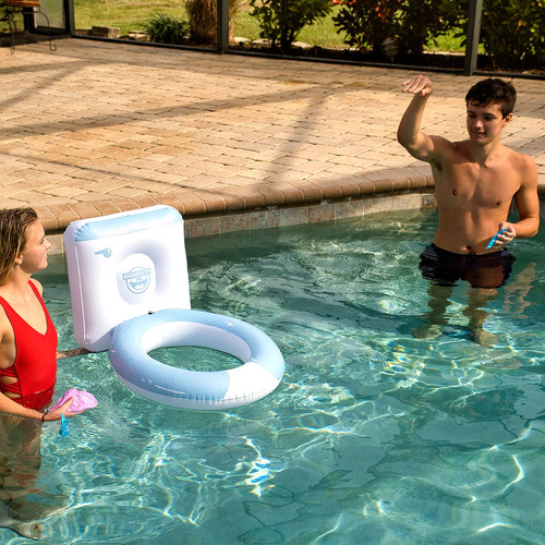 Inflatable Unicorn Poop Toilet Toss Game