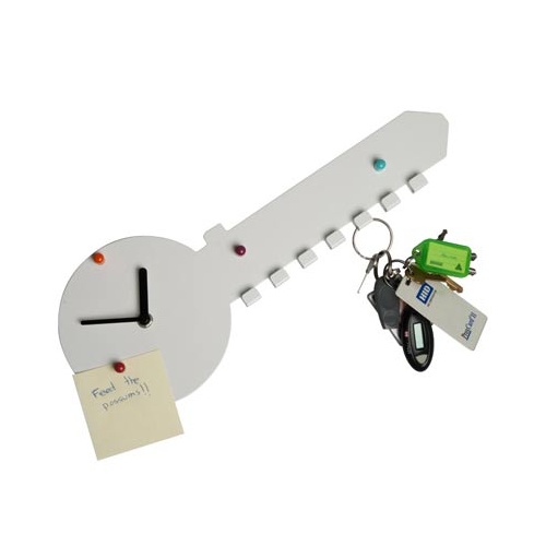 Key Hook Wall Clock Funky and functional!