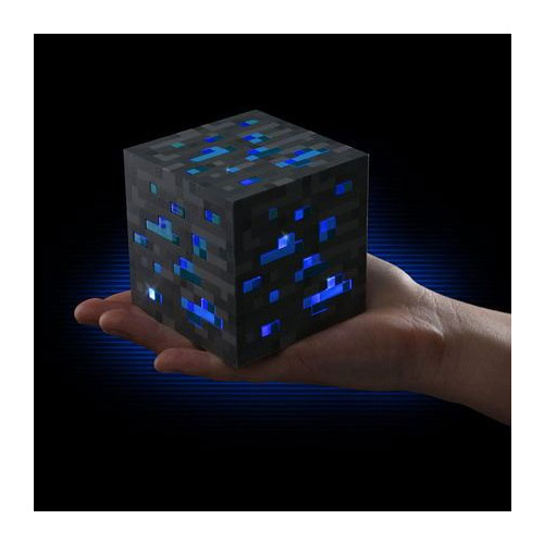 Minecraft Lightup Diamond Ore A touchbased Minecraft night light!