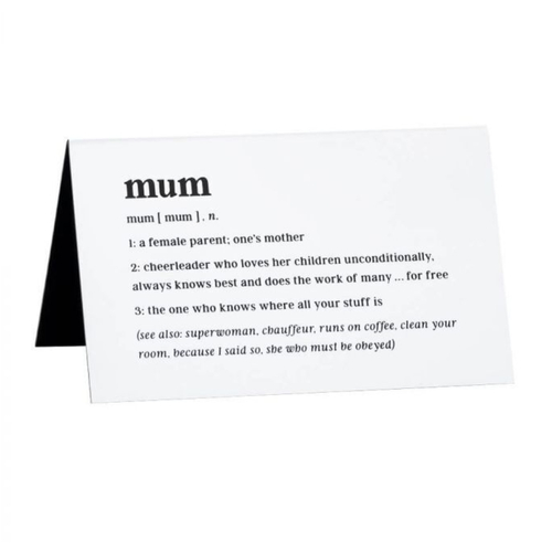 Mum Defined Desk Sign 