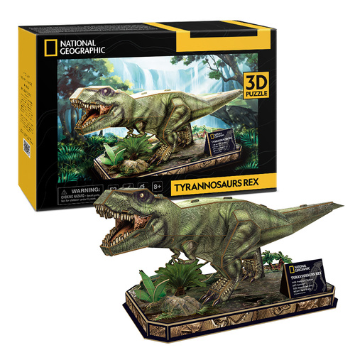 National Geographic Tyrannosaurus Rex 52pc 3D Paper Model Kit