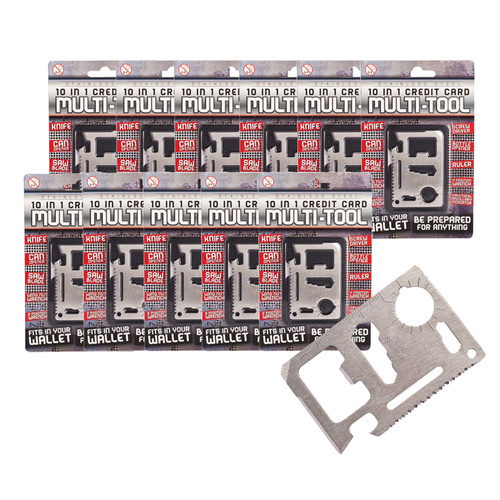 10 in 1 Credit Card Multitool 12 Pack