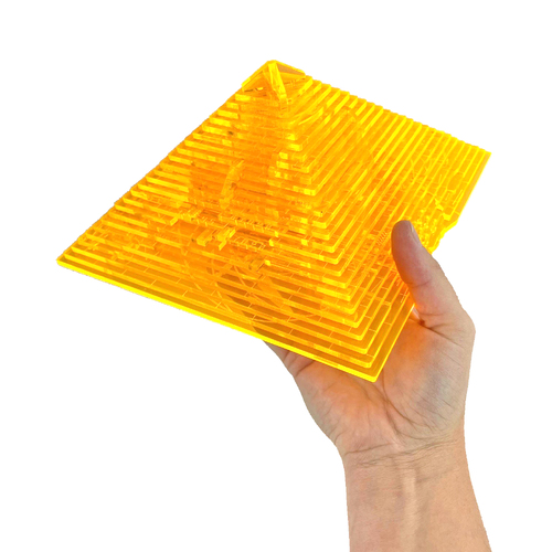 Plexiglass Quest Pyramid Puzzle Box