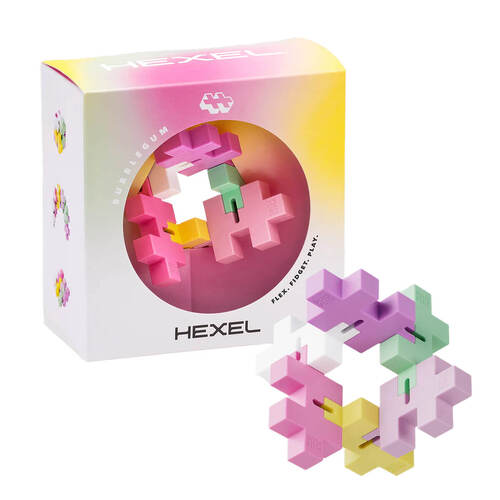 Plus Plus Hexel Fidget Toy Bubblegum