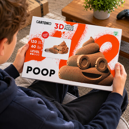 Poop 3D Cardboard Puzzle