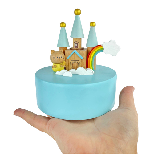 Rainbow Castle Wooden Music Box