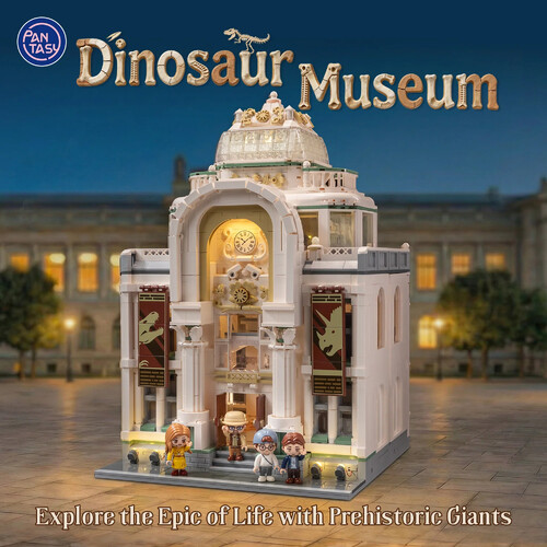 Retro Series Dinosaur Museum Construction Set