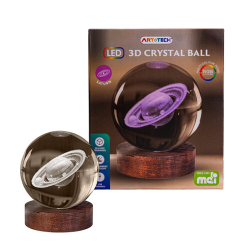 Saturn 3D LED Crystal Lamp