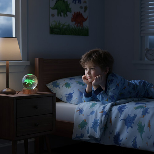 Triceratops 3D LED Crystal Lamp