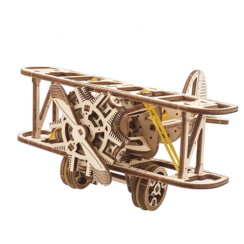 UGears Mini Biplane Mechanical Model Kit