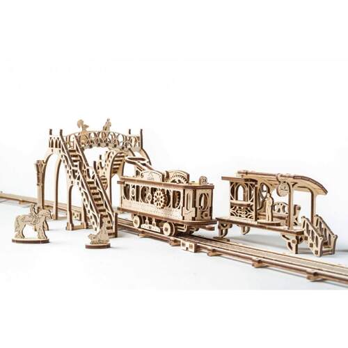 UGears Tram Line Wooden Model Kit