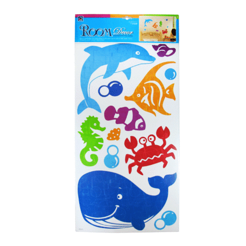 Wall Art Stickers Sea Creatures large Who Lives Under the Sea?